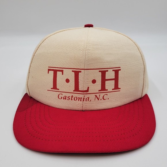Vintage TLH Gastonia NC Adjustable Snapback Trucker Hat Made In USA Distressed - Picture 2 of 13